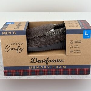 Dearfoams Slippers Men’s Size L Shoe Size 11-12 New In Box Coffee Color